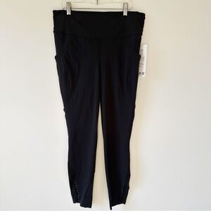 Lululemon NWT Fast and Free High Rise Black Tights 25” Pockets, size 12 Athletic
